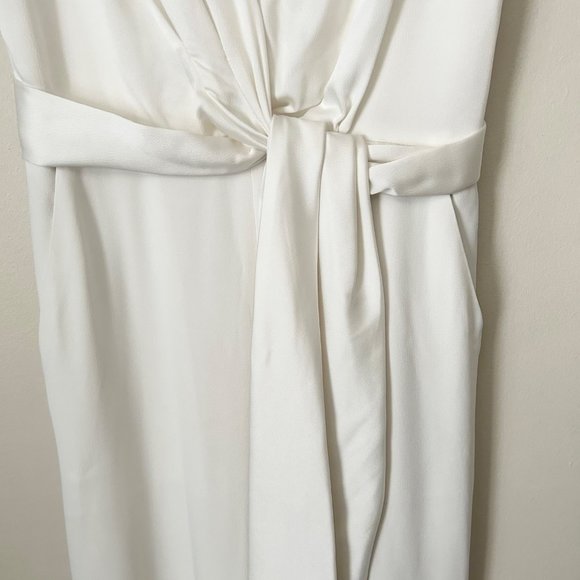Jonathan Simkhai Combo Satin Faux Wrap Belted Jumpsuit - Picture 5 of 13